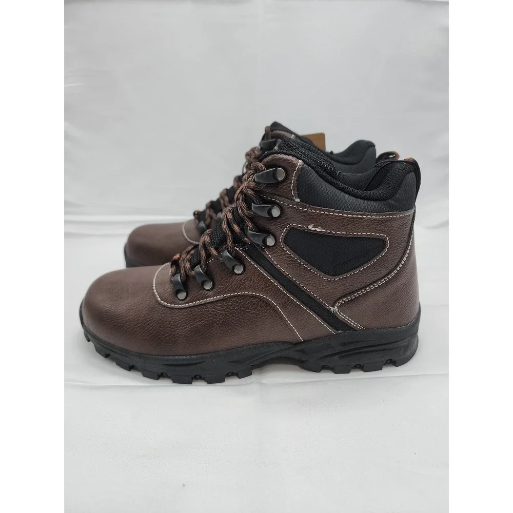 Vintage Weatherproof Brown Leather Hiking Boots - Men's Size 8M